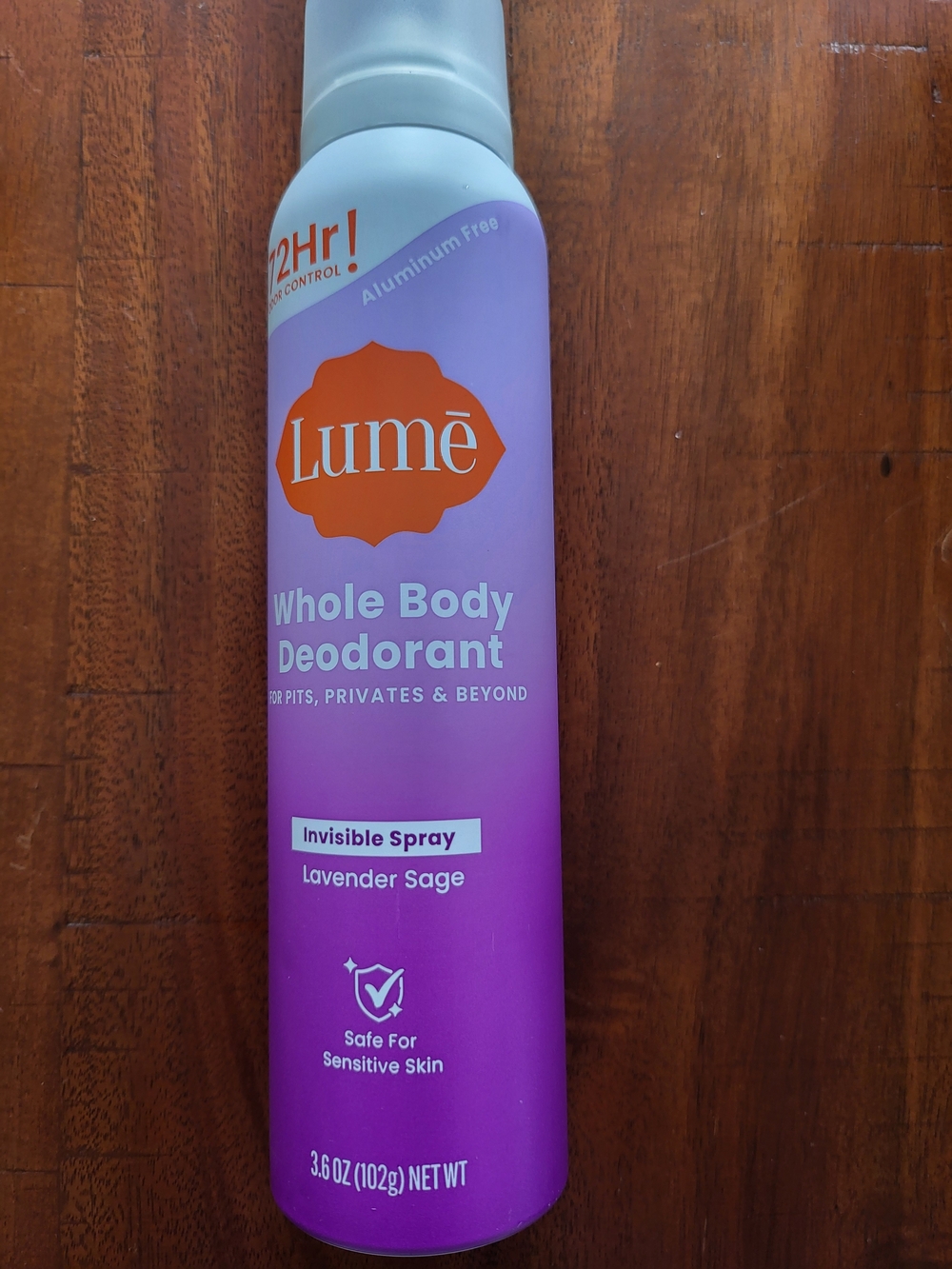 Lumē Lavender Sage Whole Body Deodorant Spray - Purple
